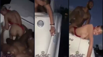 Señorita B. Disfrutando en la Fiesta en Barco