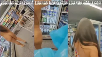 Luana Kazaki Desnuda por Completo en el Supermercado