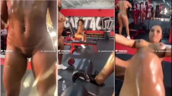 Steffy Moreno y sus amigas entrenando en el gimnasio