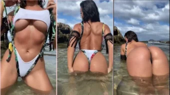 Ana Cheri sin ropa en la costa