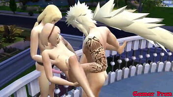 Boruto x hinata con Escena de baño de Naruto Girls [filtro de desnudos]