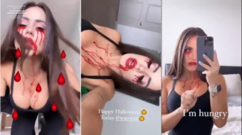 Video filtrado del Cosplay de cuerpo Zombi de Giovanna Eburneo