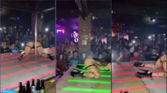 Actuación de Roberta Franco como bailarina exótica en un club nocturno de la ciudad de Puebla
