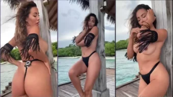 Ana Cheri filtró un video mostrando un bikini sin la parte de arriba en su cuenta de OnlyFans