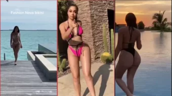 Jailyne Ojeda exhibiendo su escultural figura con elegancia