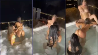 Sexo lésbico apasionado de CrazyPilar en el jacuzzi