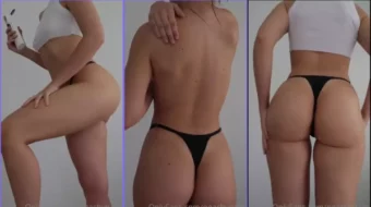 Pam Grzeskowiak difundió un vídeo desnuda en tanga de color negro