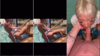 Video filtrado de Izzy en la piscina alimentando a los conejitos