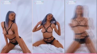 Kristen Hancher comparte un video en Twitter de Tiktok en el que aparece sin ropa