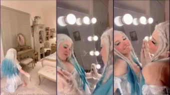 Bella Delphine se muestra desnuda en un video filtrado frente al espejo