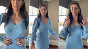 Christina Khalil Filtró un Video Sensual donde Enseña su Pezón a través del Vestido