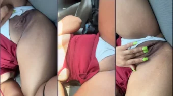 Roberta Franco se encuentra en el automóvil estimulándose para sus seguidores