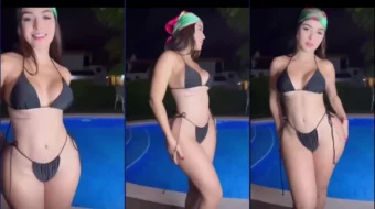 Valeria Belén luciendo lencería de color negro y lista para tener relaciones sexuales