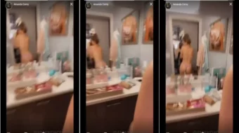Amanda Cerny compartió en directo un vídeo filtrado de desnudez