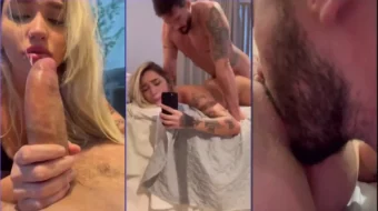 Chico caliente destrozando el coño de Thayane Napoleão mientras ella se masturba