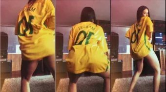 Dieni Gaúcha disfrutando del funk con las bragas metidas en el culo