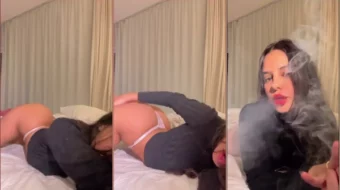 Pauliana Arapiraca fue captada dando unas caladas y mostrando su trasero