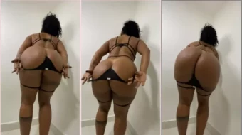 Rosiane Pinheiro mostrando todo su swing y cuerpo en un video casero, quitándose las bragas y mostrando su culo respingón