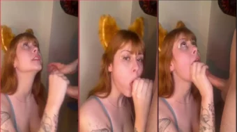Victoria Sttaringartx fue captada practicando excitante sexo oral a su pareja, dejándole el pene todo mojado de saliva