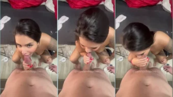Fernanda Silveira, conocida por su actuación en OnlyFans, fue captada practicando intenso sexo oral, mirando a su pareja con una mirada seductora