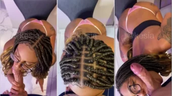Kesia Funkeirinha practicando sexo oral y consumiendo cannabis