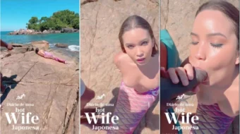 Lina Nakamura tiene sexo anal caliente con un chico en la playa