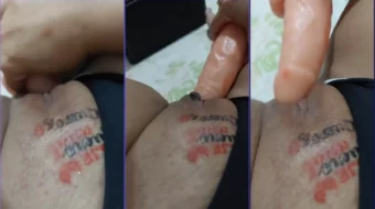 Puta famosa de onlyfans, Puta Paulinha Cordeiro, mostrando todo su talento con un consolador gigante
