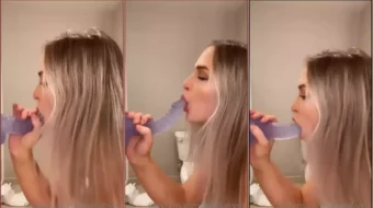 Tana Baby de Throated disfrutando de un juguete de goma en su cuenta de OnlyFans