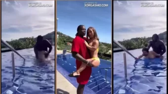 Valentina Midget se enfrenta a Louie Smalls en la piscina