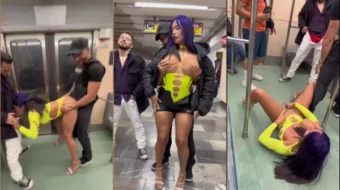 Exhibicionista mexicana disfrutando del sexo en el metro de la Ciudad de México