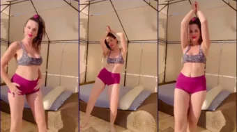 Luiza Ambiel es una MILF caliente vestida con ropa de gimnasia, mostrando todo su sensual cuerpo