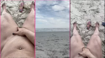 Carla Inhaia mostrando su lado atrevido en la playa con una hermosa exhibición de su coño