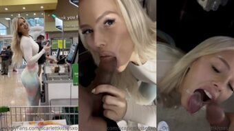 Video filtrado de mamada facial y corrida en el parque del centro comercial por ScarlettKissesXO.