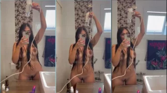 Cami Britto fue captada en internet sin ropa mientras se secaba el cabello luego de ducharse