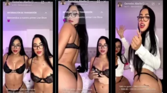 Hermanas gemelas Abello disfrutando de un juguete sensual y mostrando mucha fogosidad