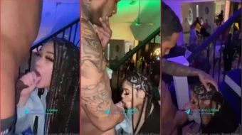 Hot4Lexi realiza sexo oral a un hombre en las escaleras durante una celebración