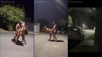 Jefe y Brysa Sousa teniendo relaciones sexuales en medio de la calle.