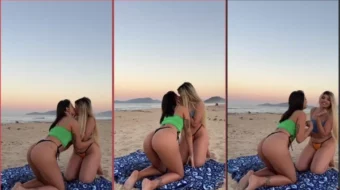 Manu Ribeiro y su amiga de cabello rubio disfrutando de una intensa sesión de besos y caricias