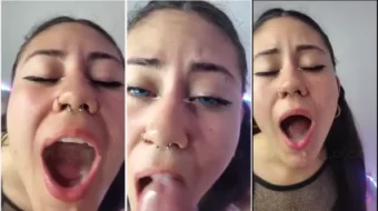 Dherly Doll disfruta de su intimidad sin costo alguno al recibir semen en su boca ansiosa