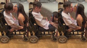 Luuuh Barbosa realizando sexo oral a Gabriel Brito, un tiktoker en silla de ruedas