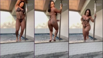 Melissa Pitanga seduce al cliente mientras baila pole dance en el motel