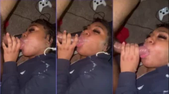 Amateur follando oral caliente recibe esperma en su boca y continúa follando oral caliente