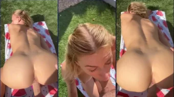 HalliNLover disfrutando del sol con intimidad en un video filtrado de OnlyFans