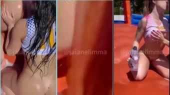 Jaiane Limma participando en juegos de fútbol con amigos en una serie de televisión