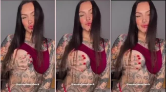 A Amanda Morbeck se le filtraron fotos en Internet mostrando su cuerpo y sus senos tatuados