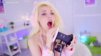 Cherry Crush ASMR: Sonidos orales en capas en vídeo filtrado de Patreon