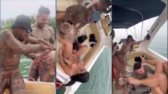 Mujeres divirtiéndose y disfrutando en el barco con el propietario