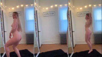Rubia amateur hace un sensual striptease y baila de forma provocativa y sexy
