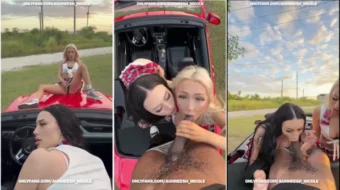 Un video de una carrera sexual en el automóvil del trío de Auhneesh Nicole ha sido filtrado