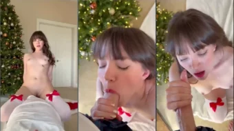 Video sexual de AnnaPlusOne en OnlyFans con creampie navideño fue filtrado